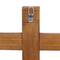 Brown Wood Rustic Cross Sculpture, 18" x 10" x 4"